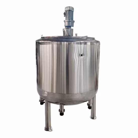 Tanque de mistura de aço inoxidável de pó líquido de aquecimento elétrico com misturador de alto cisalhamento em linha